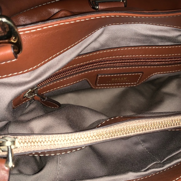 BALLY Authentic Leather Top Handle Satchel Handbag - Picture 4 of 4